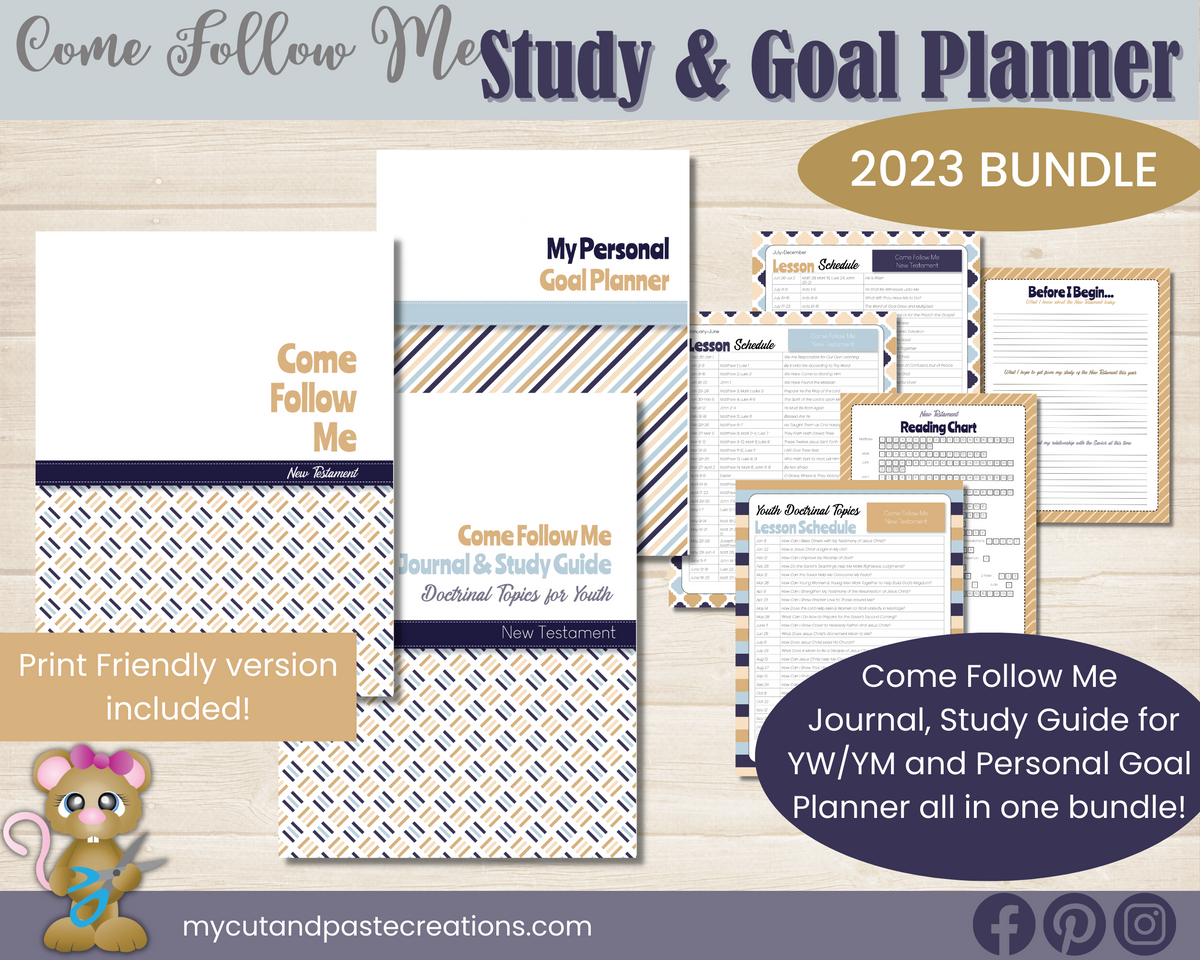 LDS Youth Come Follow Me Journal, Doctrinal Topics Study Guide and Goa ...
