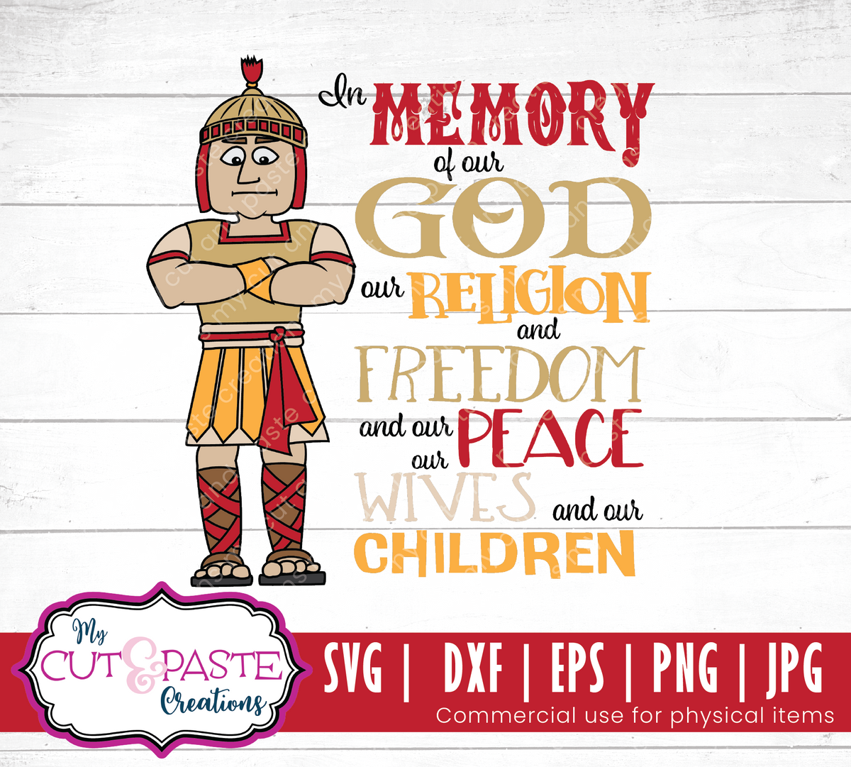Captain Moroni and the Title of Liberty SVG – Armour of Light