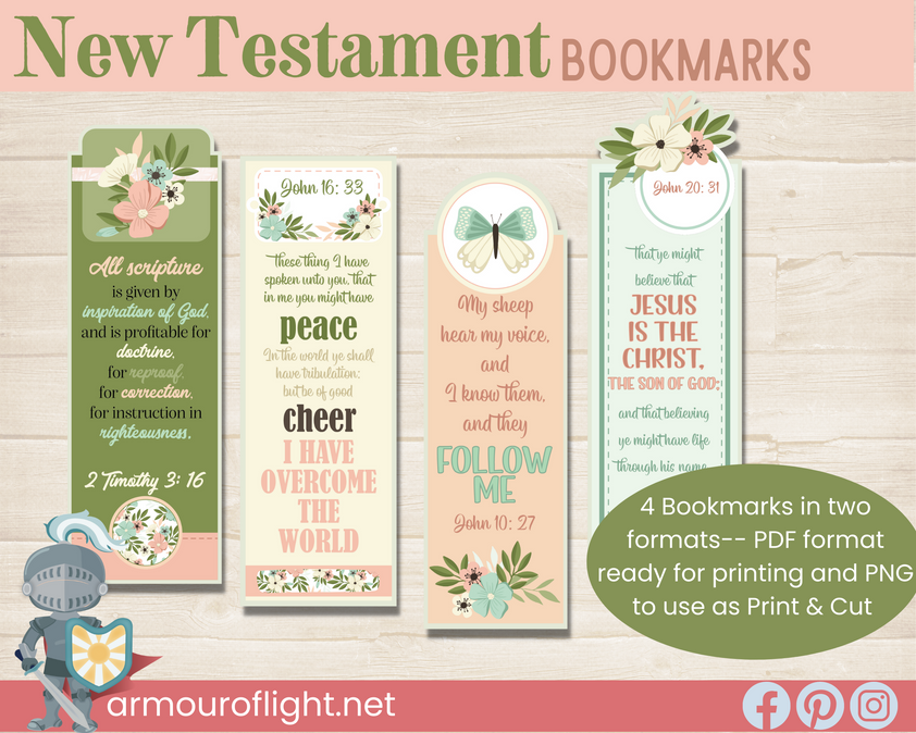 New Testament Scripture Bookmarks – Armour of Light