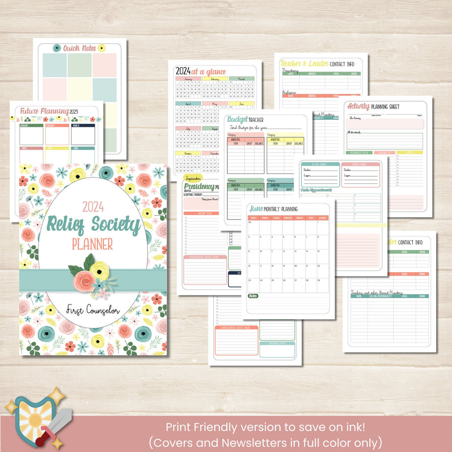 2024 LDS Relief Society Planner, RS Presidency Binder – Armour of Light