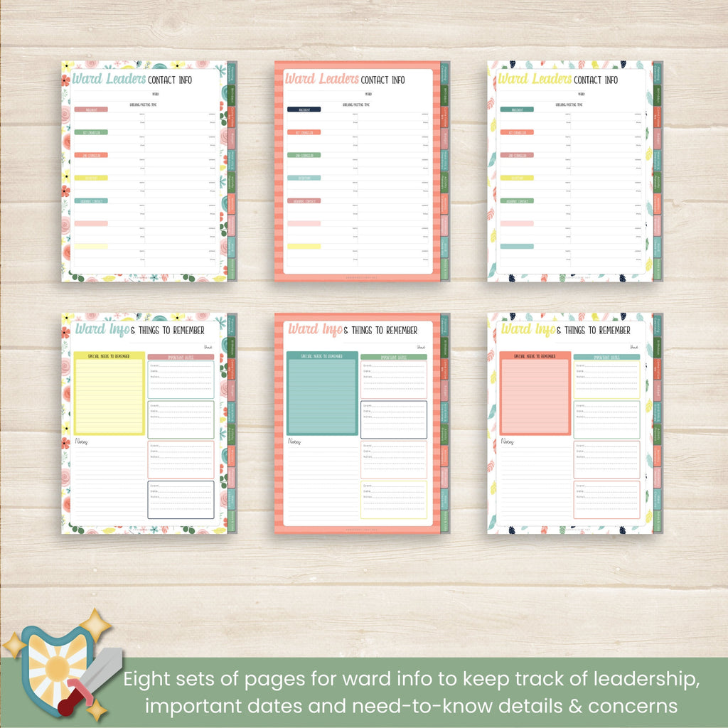 2024 Stake Relief Society Presidency Digital Planner for Goodnotes or noteshelf with digital planner stickers