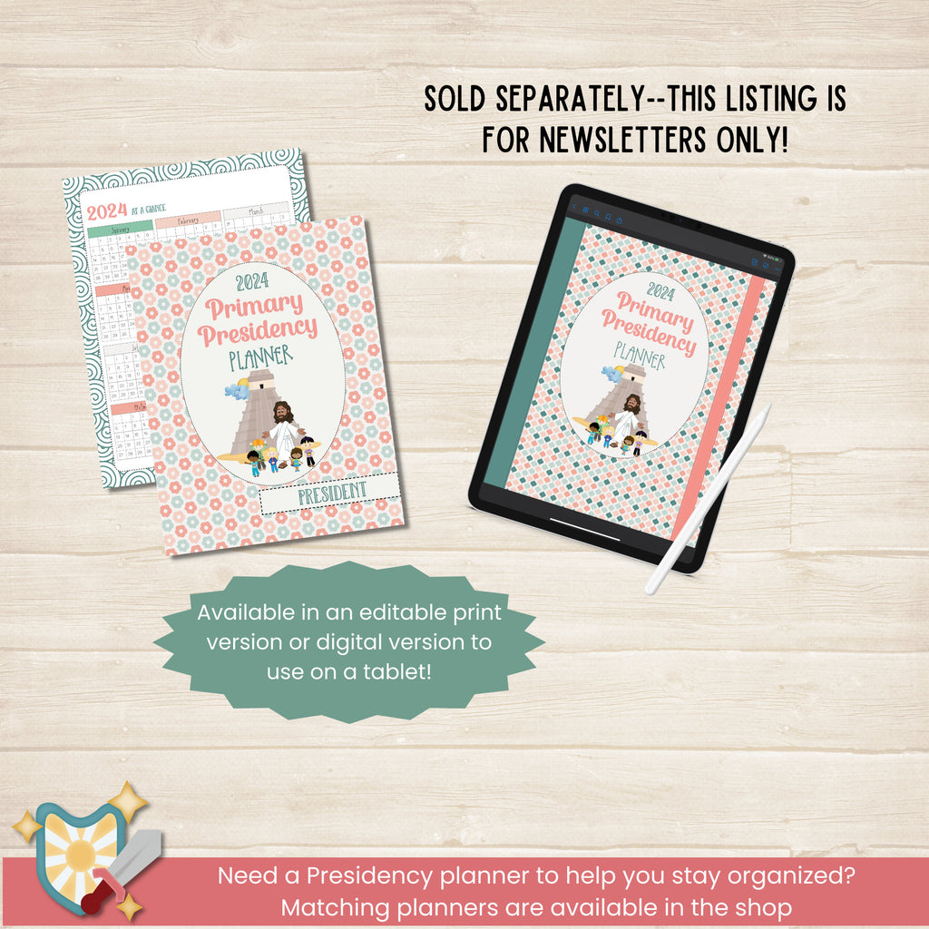 LDS Primary Newsletters, Monthly Newsletter Template Bundle, Book of Mormon Theme, Come Follow Me 2024, Editable with Canva, Undated PDF